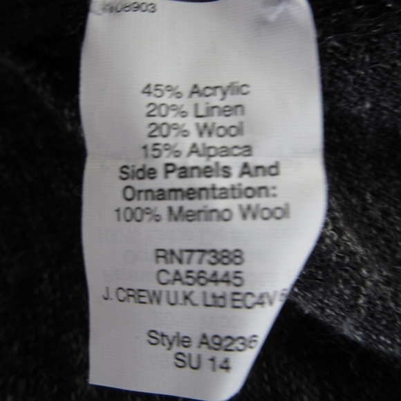 J CREW Gray Linen Alpaca Blend Pullover Tunic Top Women's Size Large - Picture 9 of 10